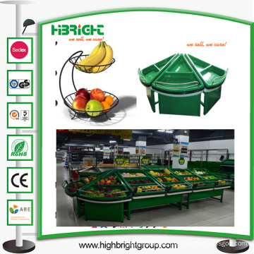 Acrylic Vegetable Fruit Display Rack Shelf for Supermarket